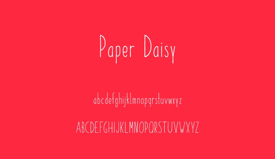 Paper Daisy DEMO font