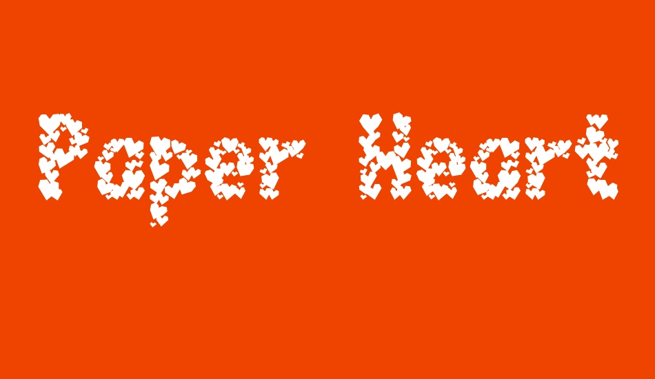 Paper Hearts font big