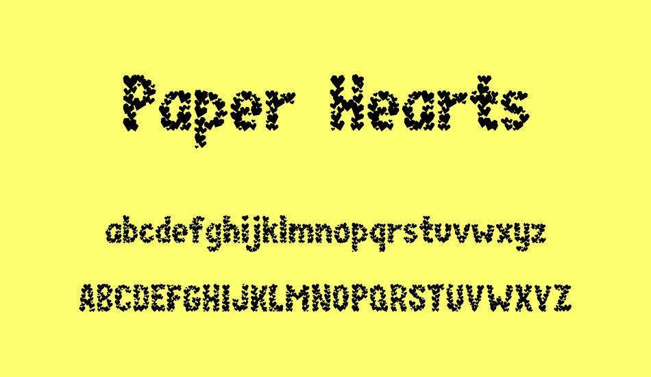 Paper Hearts font