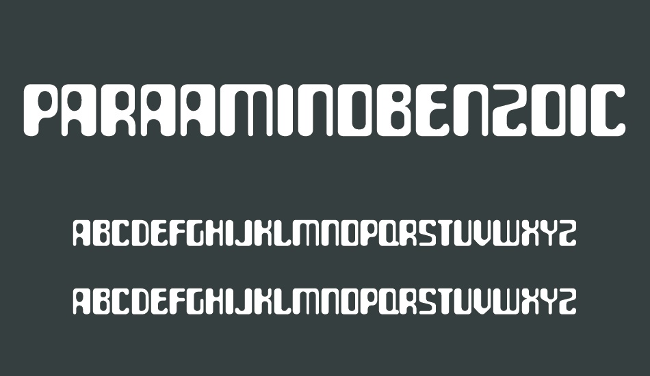 ParaAminobenzoic font