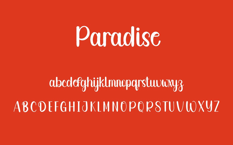 Paradise font