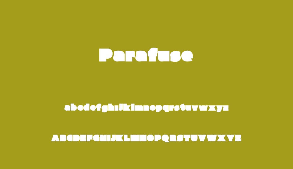 Parafuse font