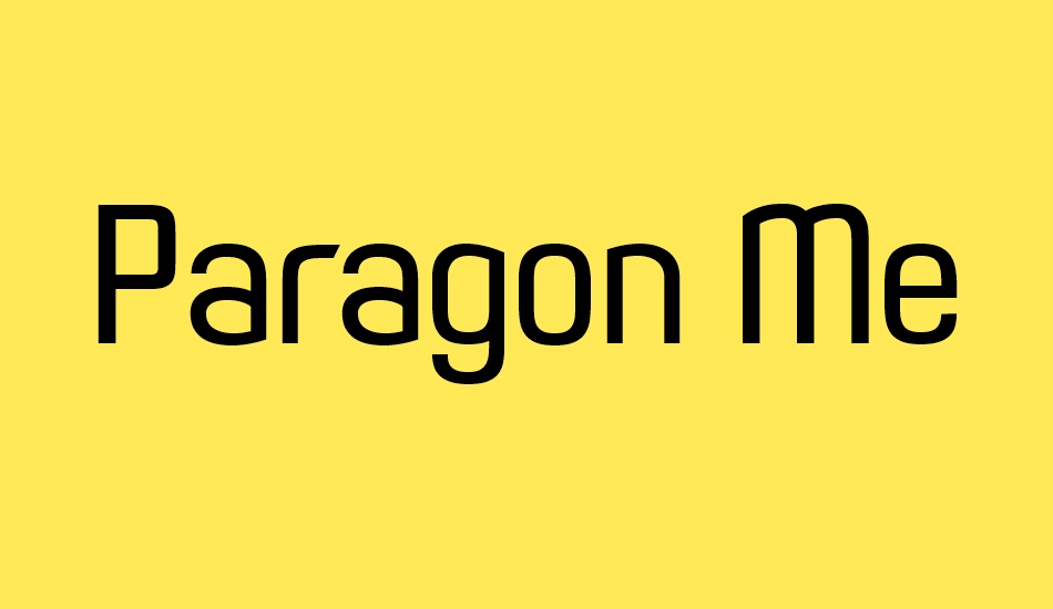 Paragon Medium font big