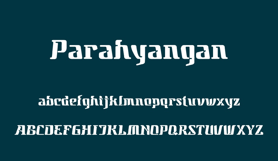 Parahyangan font