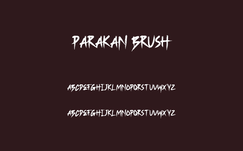 Parakan Brush font