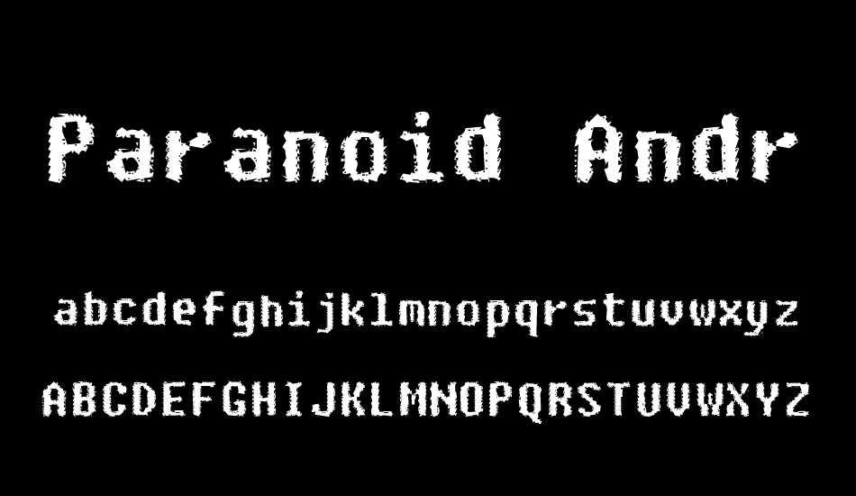 Paranoid Android font