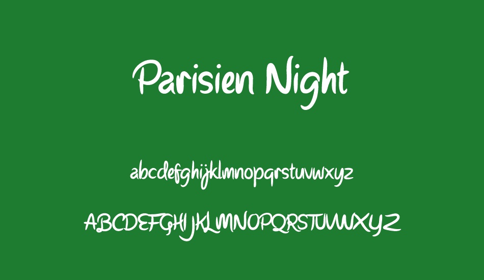 Parisien Night font