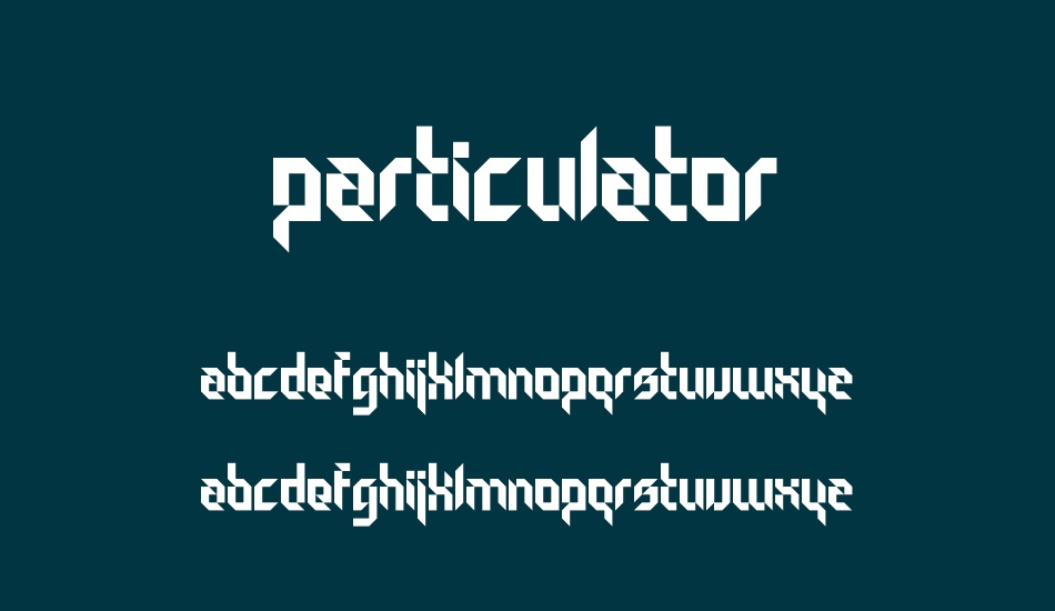 Particulator font