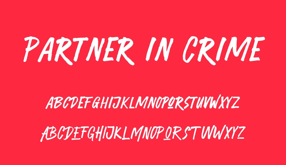 Partner in Crime font