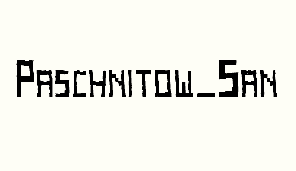 Paschnitow_Sans font big