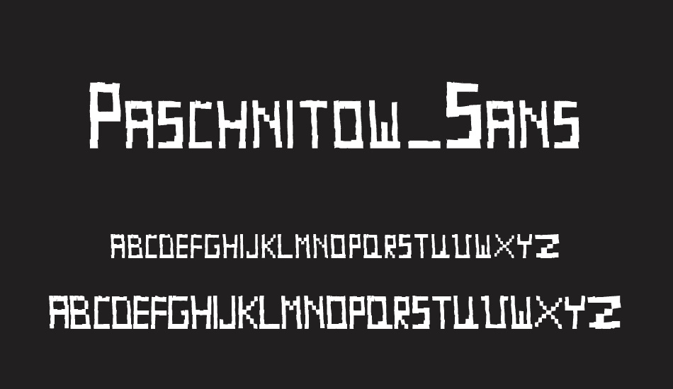 Paschnitow_Sans font