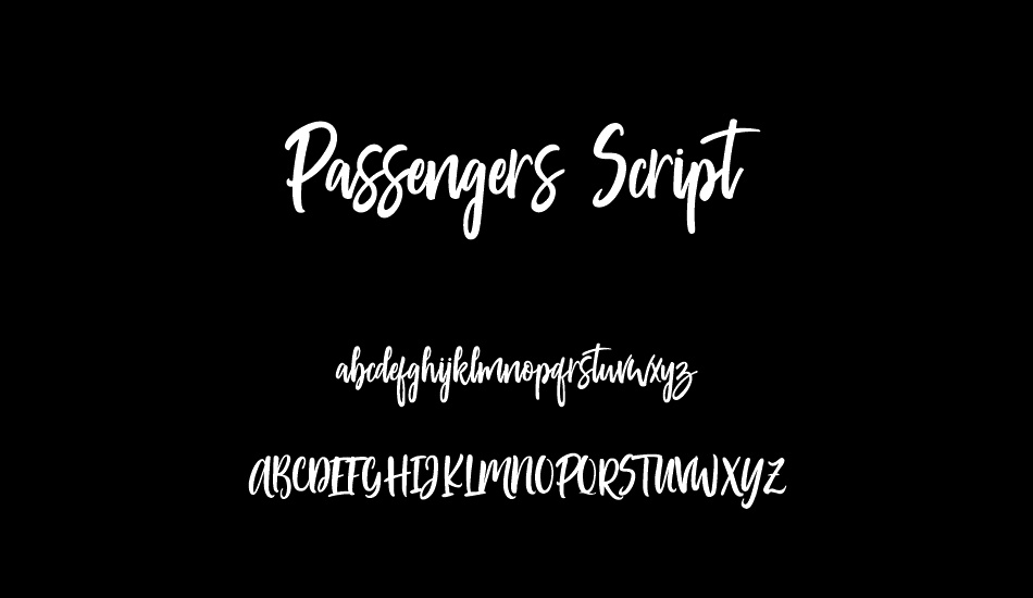 Passengers Script font