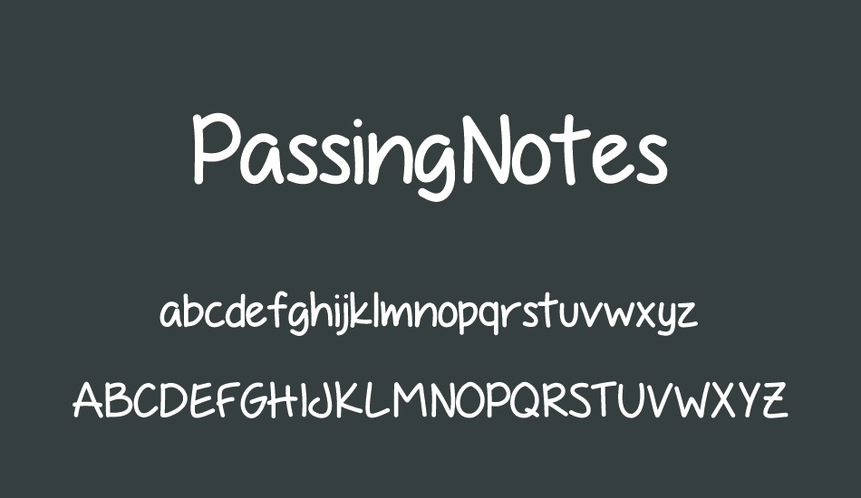 PassingNotes font
