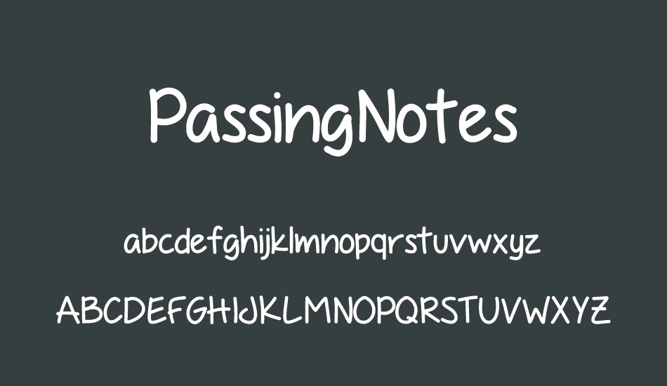 PassingNotes font