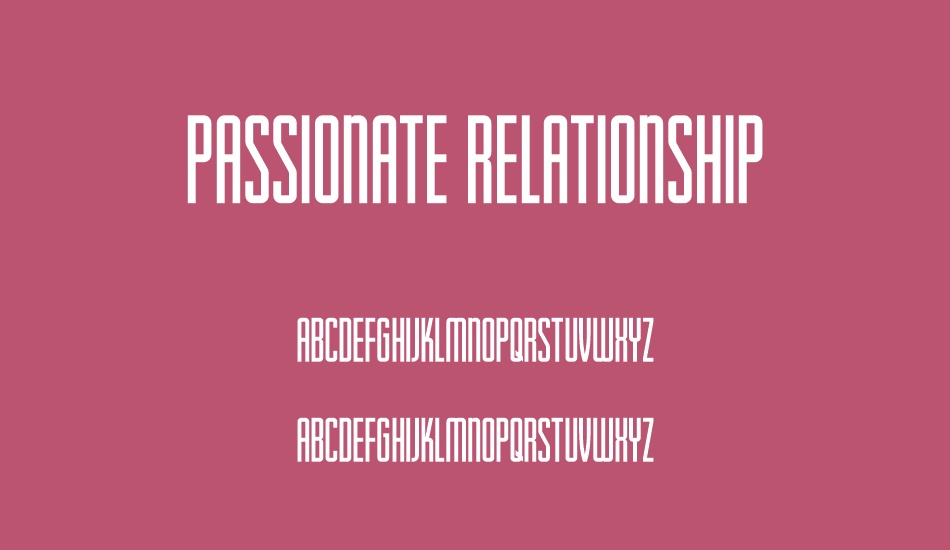 Passionate Relationship font