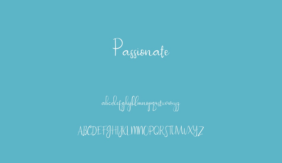 Passionate font