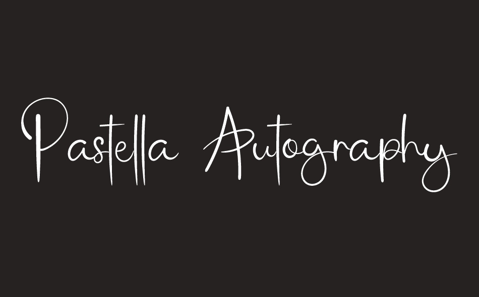 Pastella Autography font big