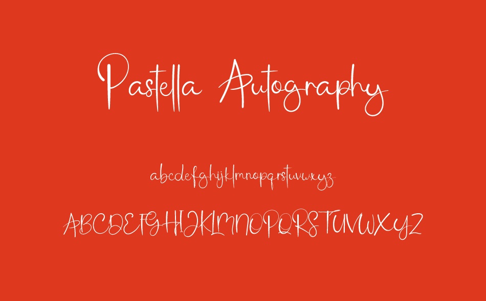Pastella Autography font