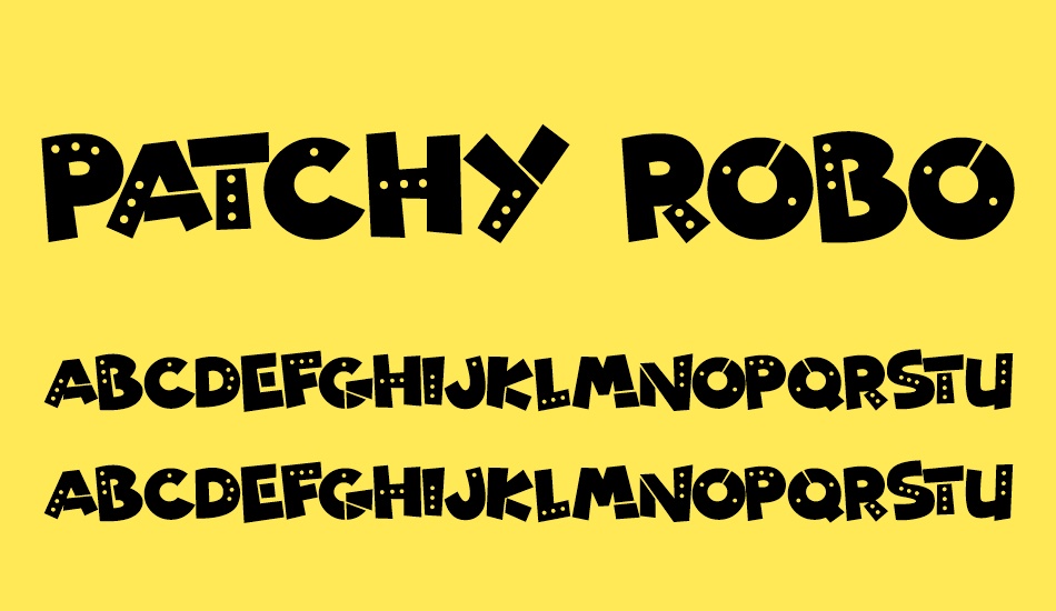 Patchy Robots font