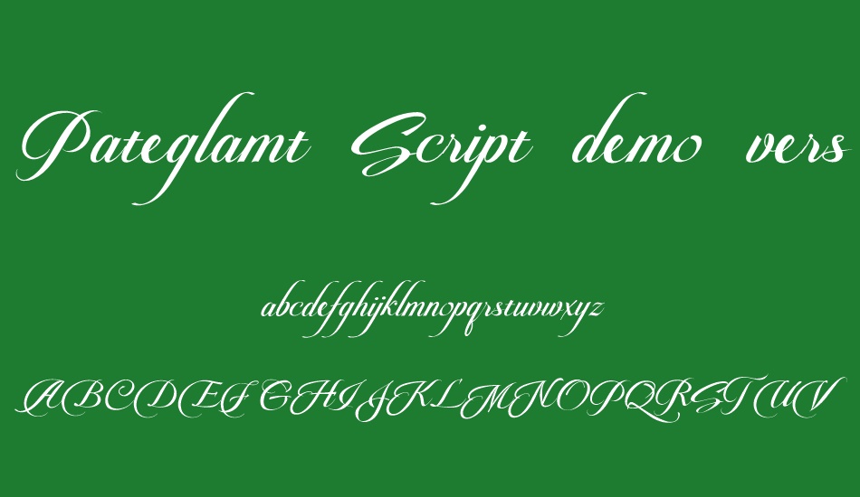 Pateglamt Script demo version font
