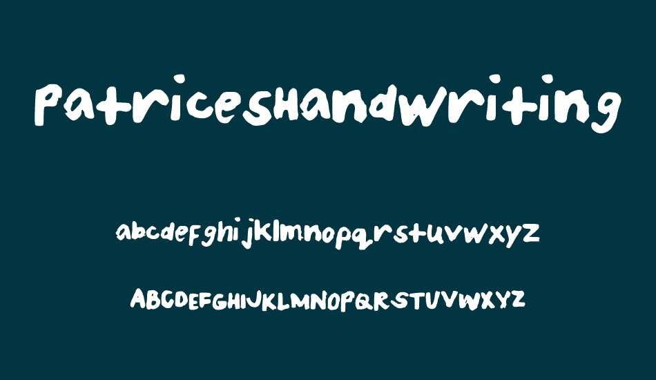 PatricesHandwriting font