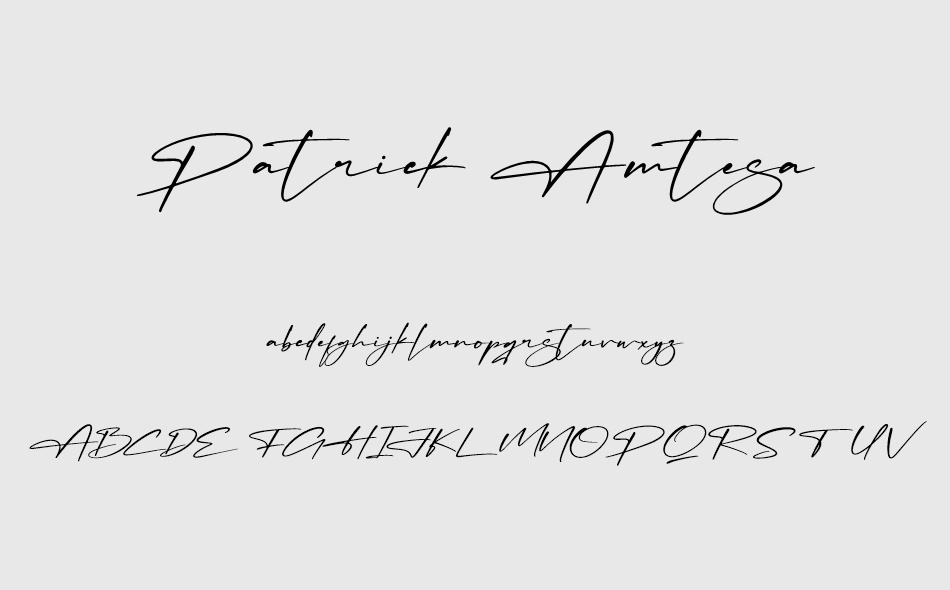 Patrick Amtesa font