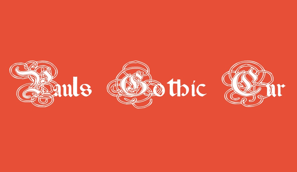 Pauls Gothic Curls font big