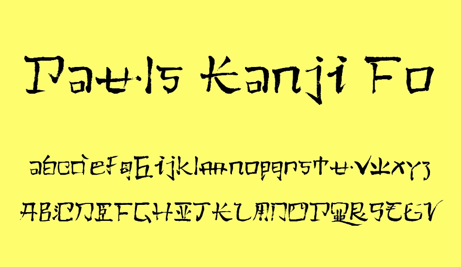 Pauls Kanji Font font