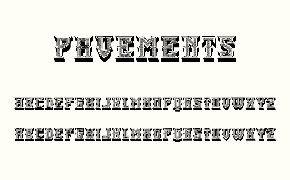 Pavements font