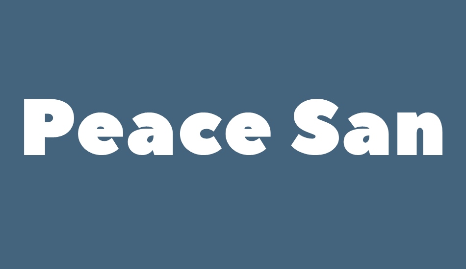 Peace Sans font big