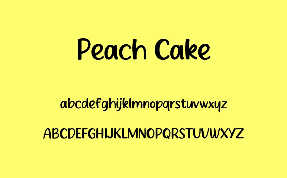 Peach Cake font