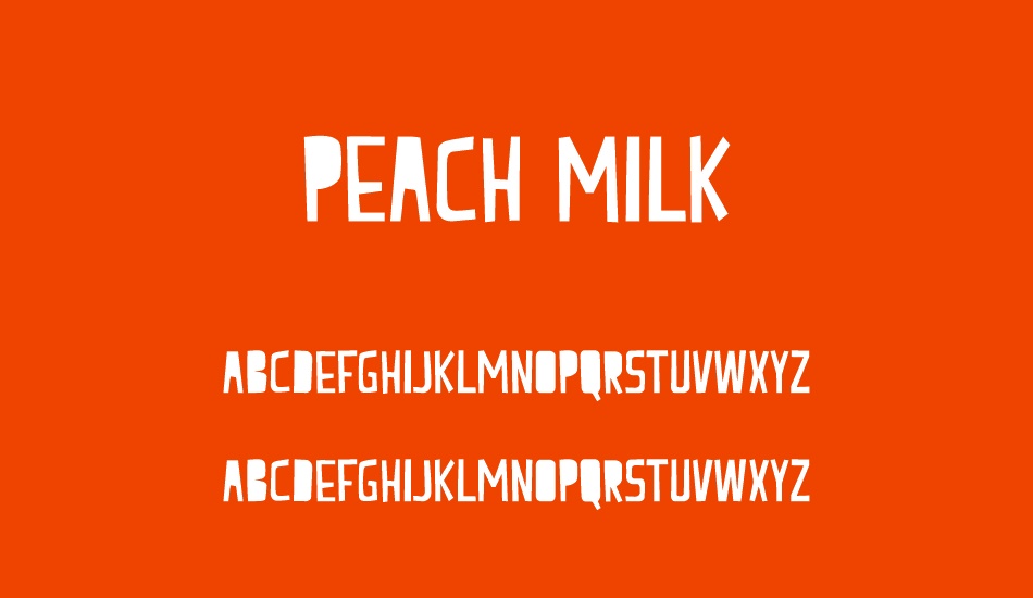 Peach Milk font