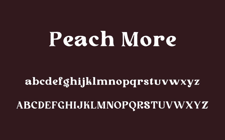 Peach More font