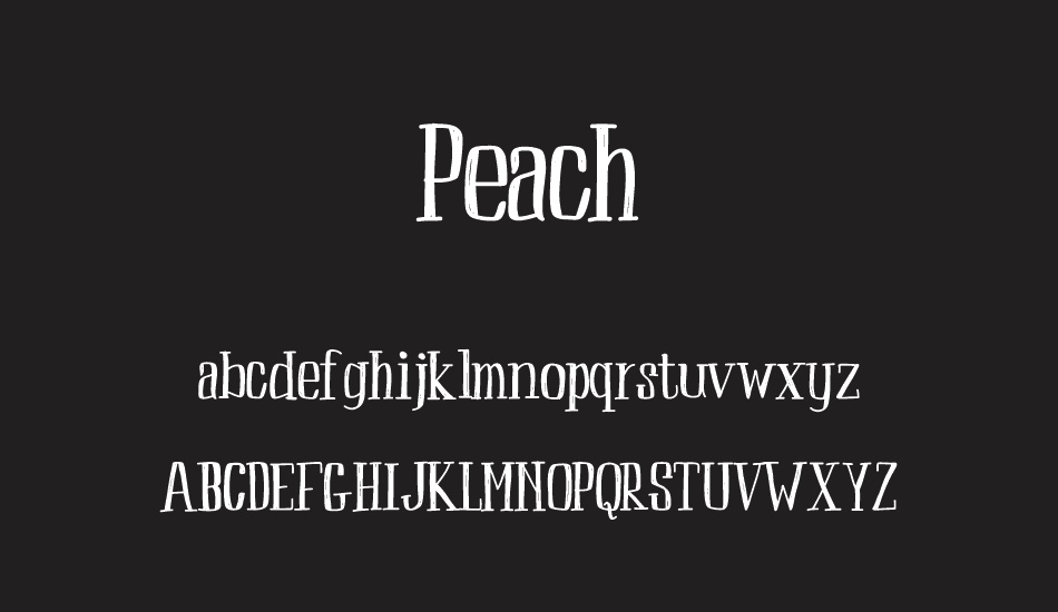 Peach font