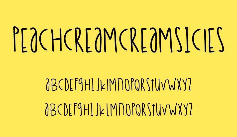 PeachCreamCreamsicles font