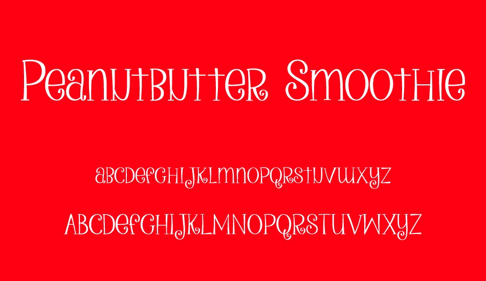 Peanutbutter Smoothies font