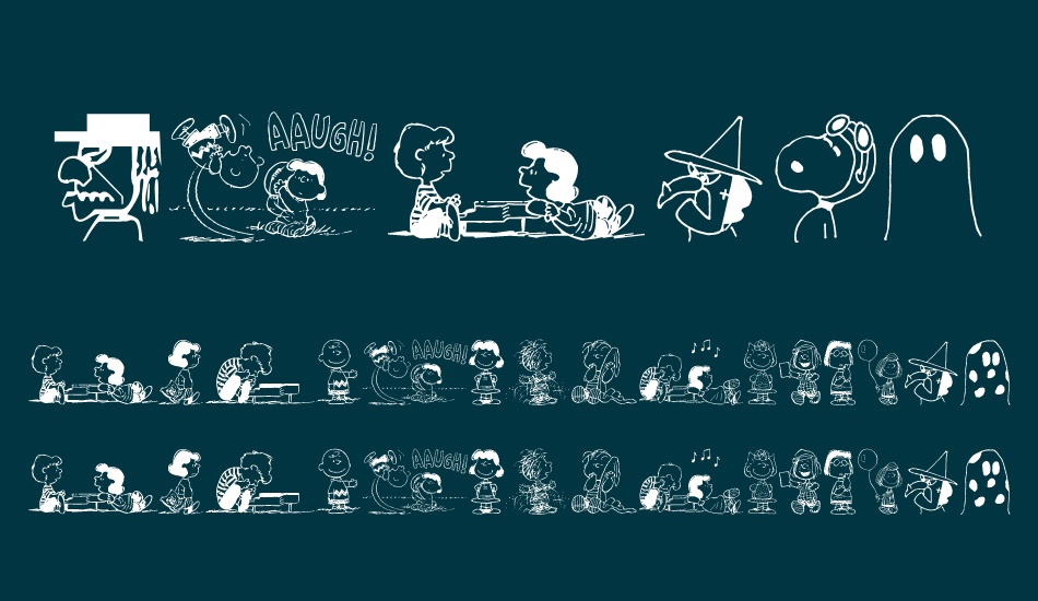 Peanuts Gang Dings font