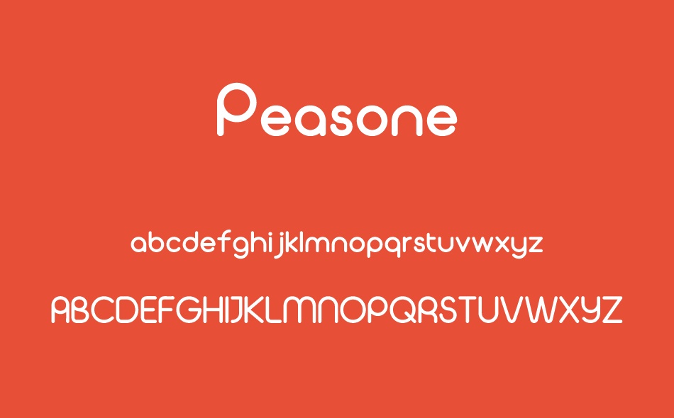Peasone font