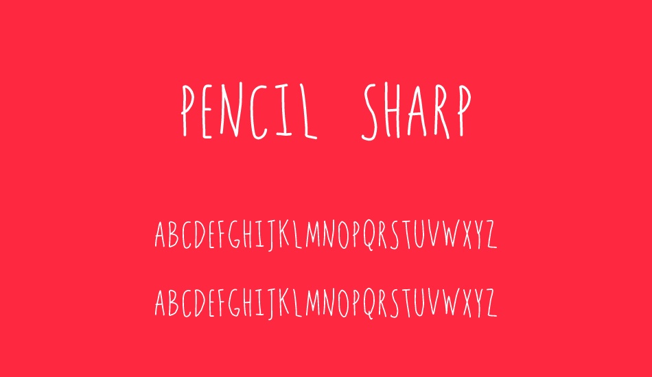 PENCIL SHARP font