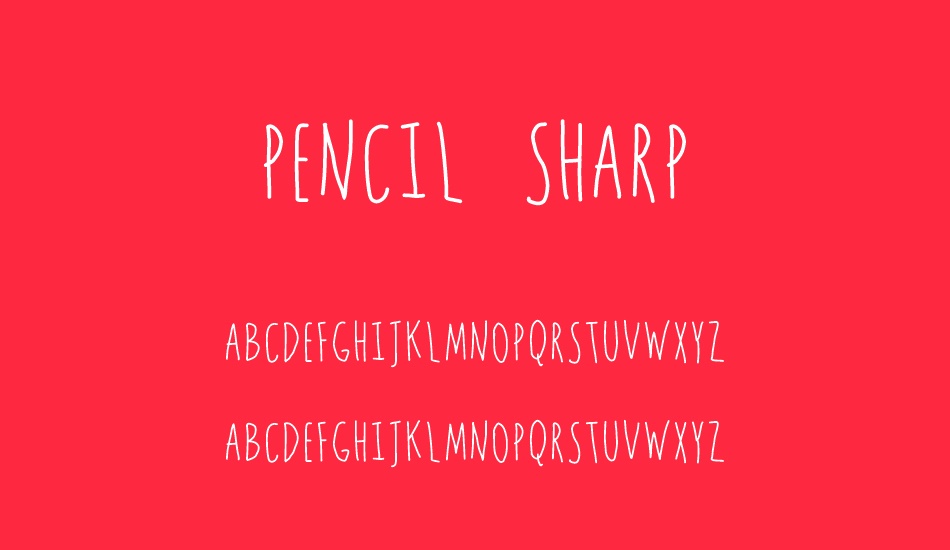 PENCIL SHARP font