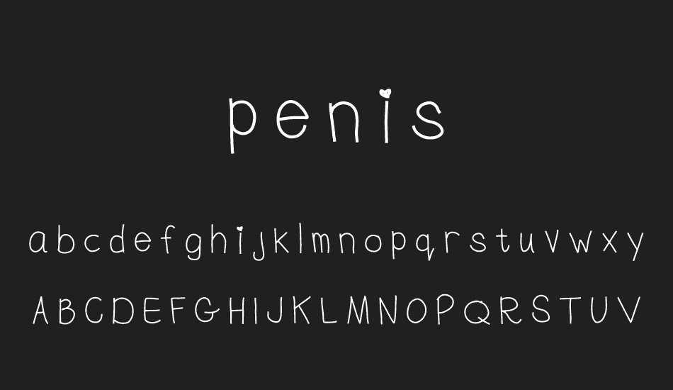 penis font