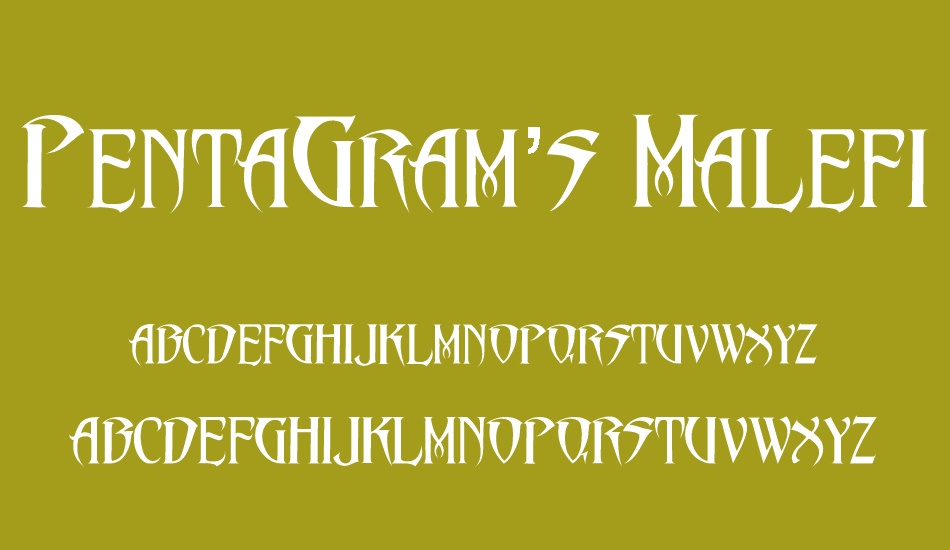 PentaGram’s Malefissent font