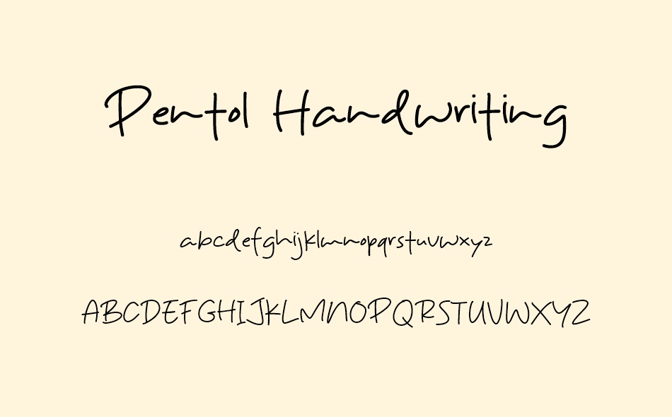 Pentol Handwriting font