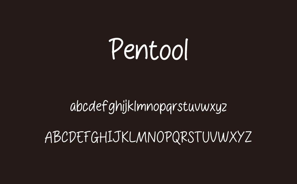 Pentool font