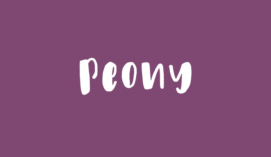 Peony font big