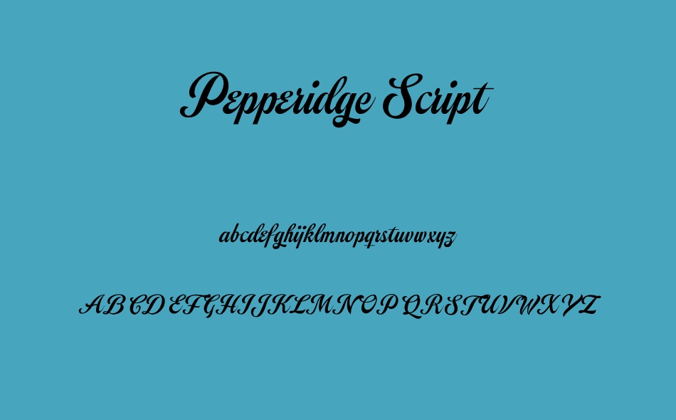 Pepperidge Script font