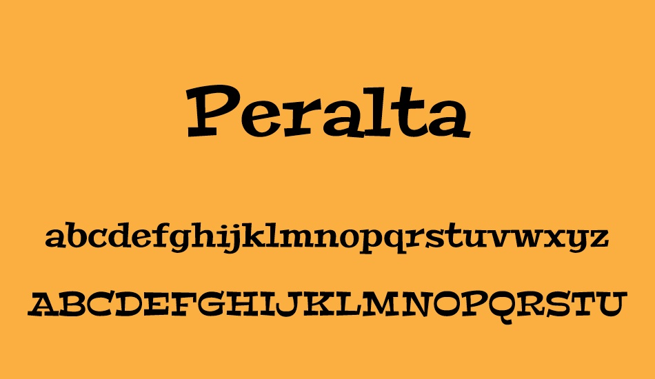 Peralta font