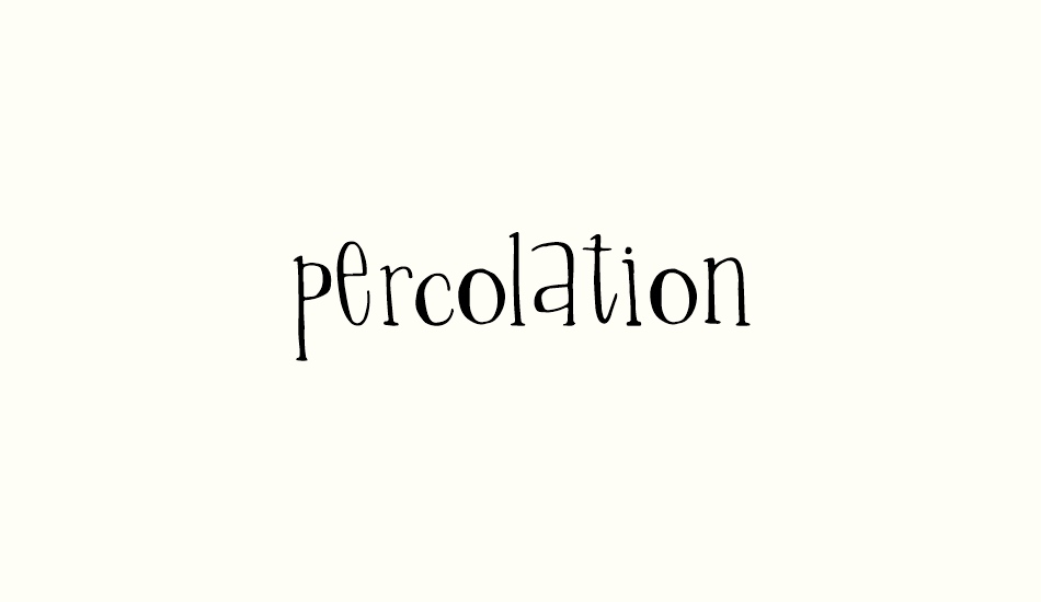 Percolation font big