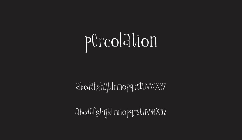 Percolation font
