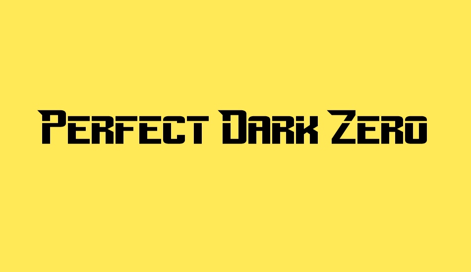 Perfect Dark Zero font big